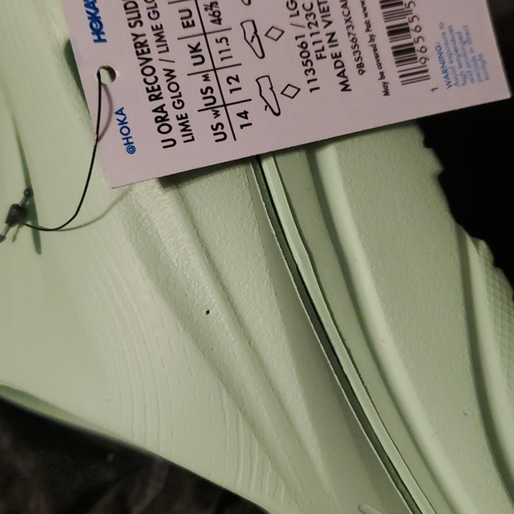 Hoka All Gender Ora Recovery Slide 3 Lime Glow size 14 Women 12 Men new - Picture 6 of 6